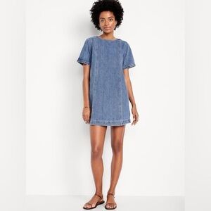 NWT Old Navy Denim Mini Dress, Size XS Petite